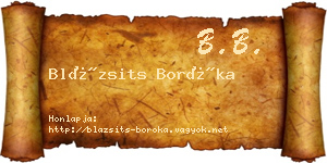 Blázsits Boróka névjegykártya